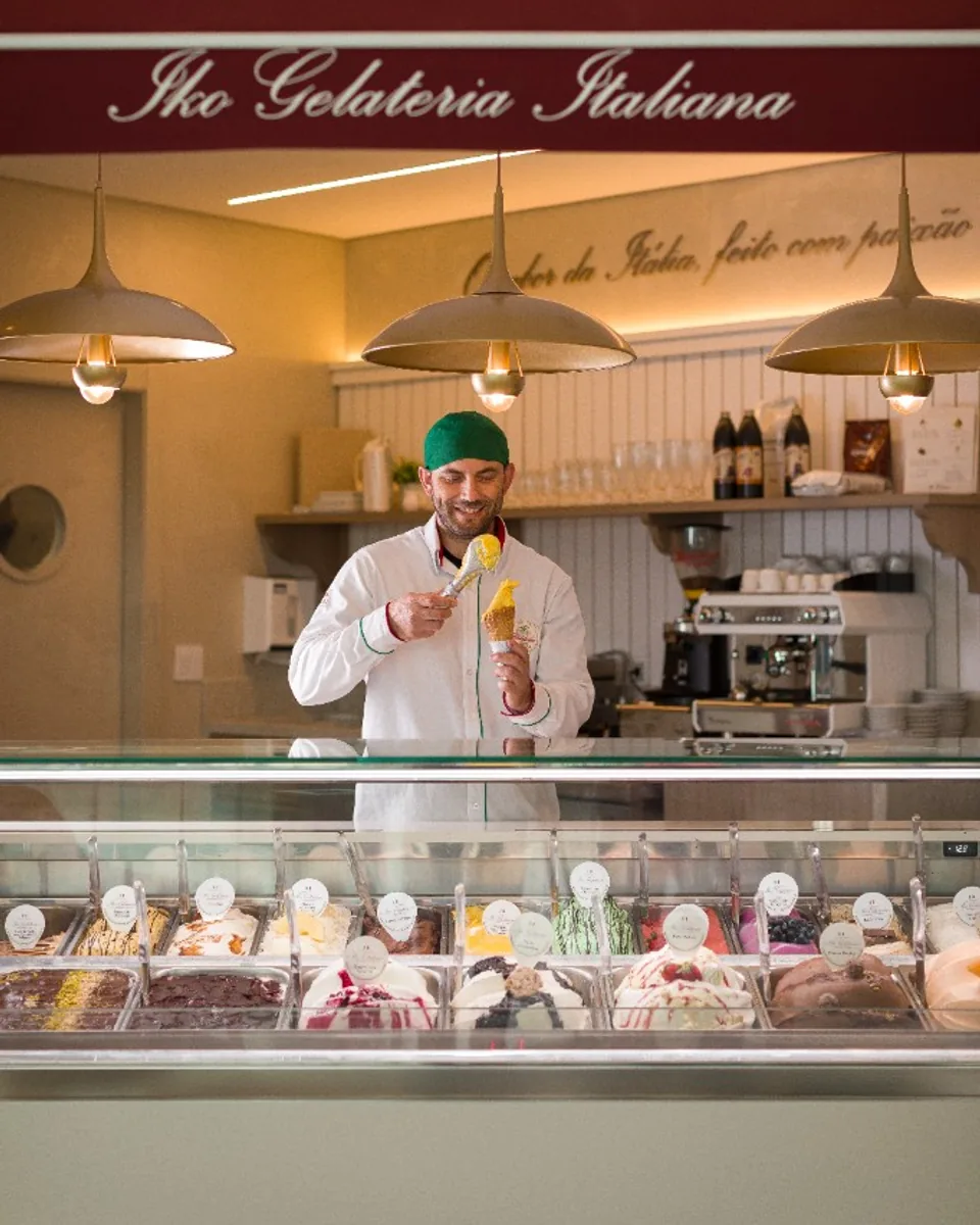 Produção artesanal de gelato